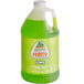 A green Jug of Jarritos Lime Slushy Concentrate with a label.