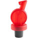 A Franmara red plastic auto-close pourer stopper.