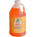 A Jarritos jug of mango slushy concentrate.