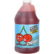 A jug of Jolly Rancher Cherry Slushy concentrate on a counter.