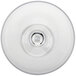 A close-up of a clear GET Social Club Tritan plastic martini glass with a white background.