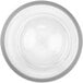 A clear GET Social Club Tritan plastic stemless champagne flute with a white background.
