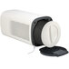 A white Guardian Technologies air purifier with a black HEPA filter.