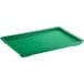 A green Baker's Mark polypropylene dough proofing box lid.