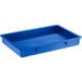 A Baker's Mark blue heavy-duty polypropylene dough proofing box with a lid.