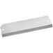 A silver rectangular razor blade with a white handle.