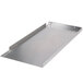 A metal tray with a small opening on it, used for Manitowoc ice storage bins.