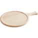 A Choice wooden serving board with handle.