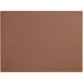 A brown rectangular polyethylene cutting board.