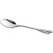An Acopa stainless steel bouillon spoon with a handle.