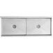 A white stainless steel Regency utility sink with two compartments and a drain.