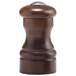 A wooden Chef Specialties Capstan walnut salt/pepper shaker with a silver top.