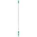 A white and green Unger OptiLoc telescopic pole with a green handle.