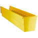 A yellow rectangular Regency shelf bin with open compartments.