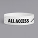 A white Carnival King paper wristband with black text that reads "ALL ACCESS"