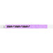 A light purple wristband with black text reading "STAFF" and a purple border.