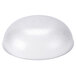 A clear plastic dome on a white background.