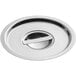 A stainless steel Choice bain marie cover with a handle.