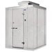 A white metal Norlake Kold Locker walk-in cooler with the door open.