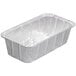A pack of 50 silver D&W aluminum foil loaf pans.