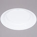 A white Thunder Group Nustone melamine plate with a narrow rim.