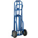 A blue Lavex hand truck with Ace-Tuf wheels.