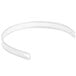 A clear plastic handle with a small metal clasp.