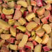 A pile of frozen chopped rhubarb.