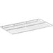 A metal shelf with a wire rack on it.