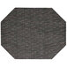 A black and gray hexagon shaped Front of the House Metroweave placemat.