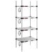 A Metro Super Erecta stainless steel heated takeout station with four shelves.