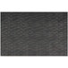 A white rectangular placemat with a black woven pattern.