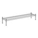 A Regency chrome wire shelf with one shelf on it.