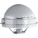 A silver round Vollrath Somerville chafer with a round lid.