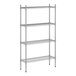 A Regency stainless steel wire shelving unit with four shelves.