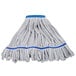 A Unger SmartColor blue heavy duty microfiber string mop head with blue trim.