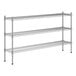 A Regency chrome wire shelving kit with three shelves.