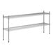 A wireframe of a chrome steel Regency shelf kit with two shelves.