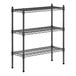 A black metal Regency 3-shelf unit.