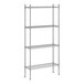 A Regency stainless steel shelving unit with four shelves.