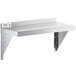 A white Regency stainless steel solid wall shelf.