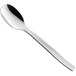 a silver spoon on a white background