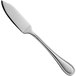 A RAK Porcelain stainless steel fish knife with a long silver handle.
