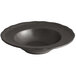 a black bowl with a wavy edge