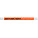 A neon red Tyvek wristband with the word "STAFF" in white.