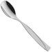 A RAK Porcelain stainless steel teaspoon with a black handle and silver tip.