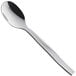 A RAK Porcelain Nabur 18/10 stainless steel teaspoon with a black handle and silver spoon.