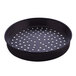 An American Metalcraft hard coat anodized aluminum pizza pan with holes in it.