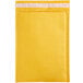 A yellow rectangular Lavex Self-Sealing Kraft bubble mailer.