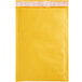 A yellow envelope with bubble wrap inside.